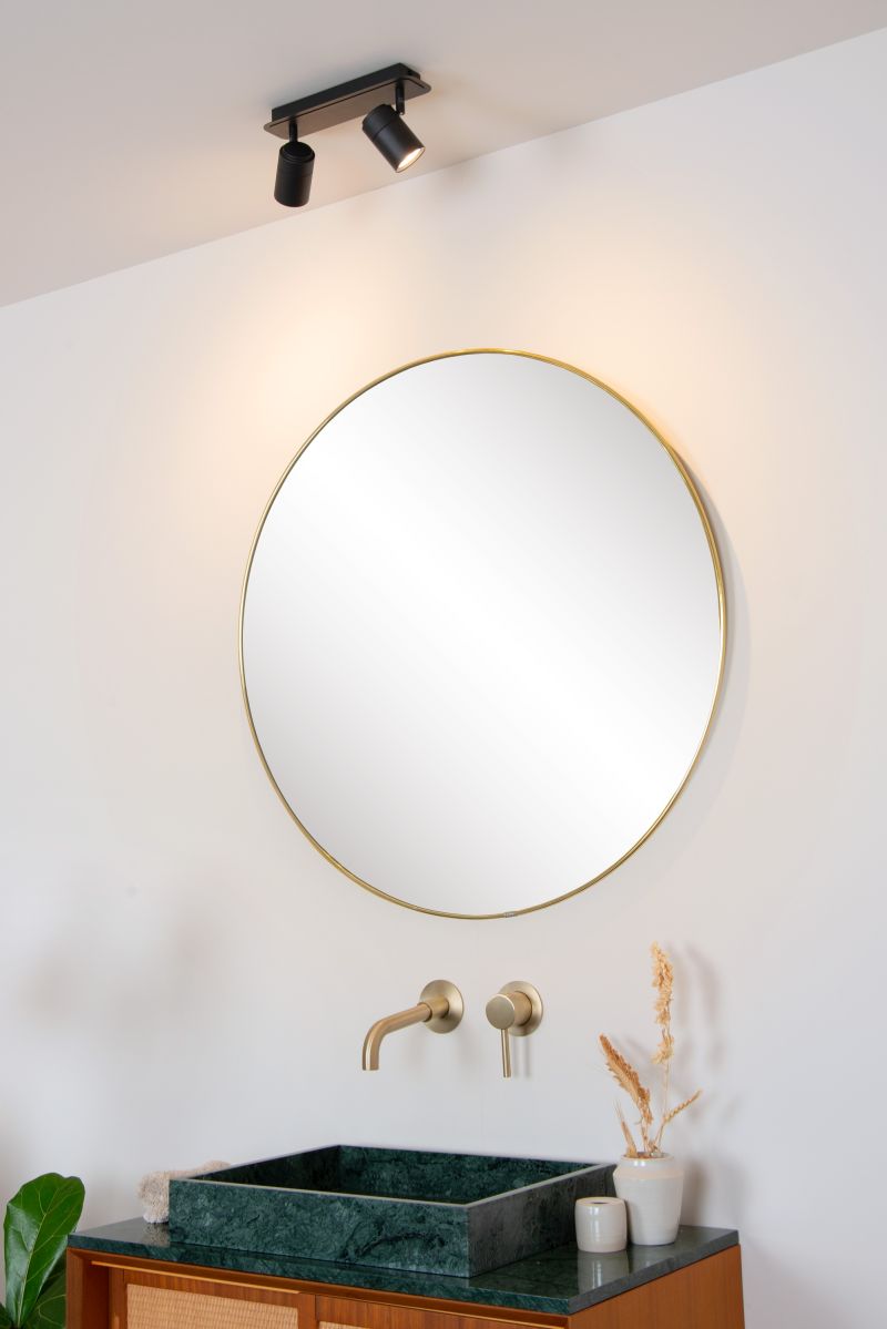 Lucide LENNERT - Stropné bodové svietidlo Kúpeľňa - LED Rozm. - GU10 - 2x5W 3000K - IP44 - Čierny